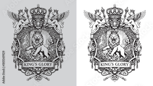 Ironblood Legion Viking King on Fallen Enemy with Grifin Guardians and Runic Symbols