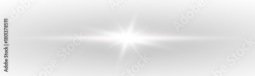 Bright white light beam crosses a dark abstract landscape. Glittering particles scatter along the glowing streaks. Futuristic digital energy effect in high intensity. PNG