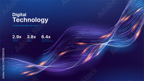 Big Data Flow AI Dots Particles Background. Digital Neural Network. Concept of Artificial Intelligence Technology Machine Deep Learning. Digital Communication. Science Technology Vector.