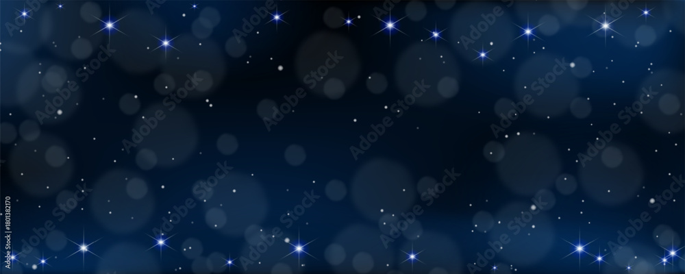 Obraz premium Cosmic Bokeh Galaxy Banner. Perfect for web ads and creative digital projects.