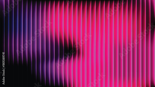 Vibrant abstract background featuring glowing vertical neon lines transitioning from purple to bright pink, creating a dynamic and futuristic display for modern design.