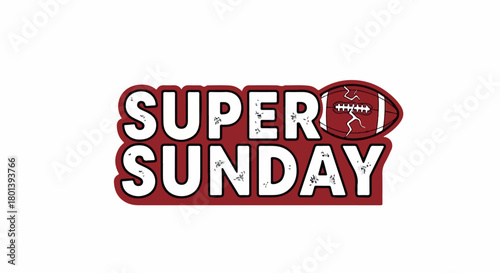 Super Sunday football event with transparent background