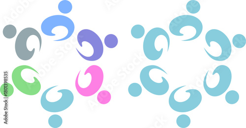 PEOPLE CONNECTED UNION TEAM TEAMWORK SIGN LOGO
