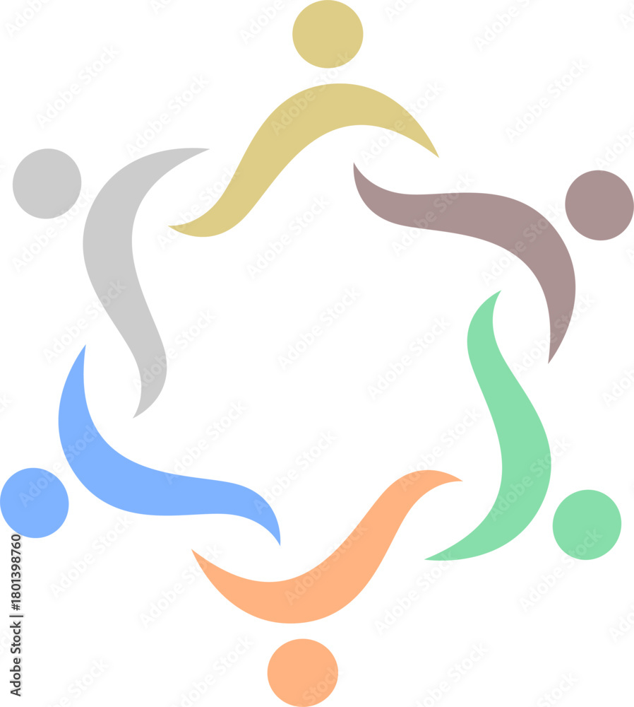 Fototapeta premium PEOPLE CONNECTED UNION TEAM TEAMWORK SIGN LOGO 