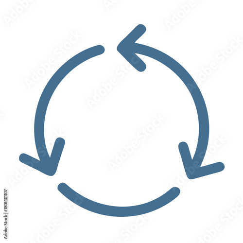 cycle arrows icon for web and graphic design.