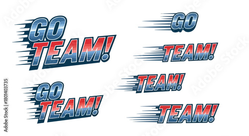 Go team! cheering sports encouragement with transparent background