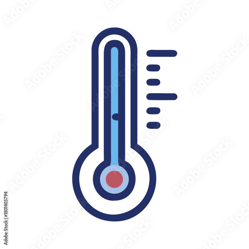 a flat icon of a thermometer icon for web and graphic design