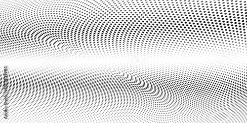 Abstract halftone wave dotted background. Halftone  grunge pattern with square.  Vector halftone modern pop art twisted texture for poster, cover, business card, postcard, art label layout, sticker.