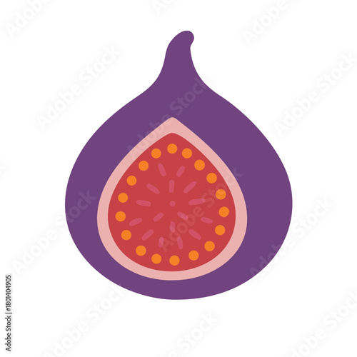 a flat icon of a vector clip art fig for web and graphic design
