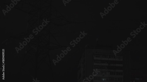 Power outages in Kyiv. Dark houses and streets without lighting after Russian shelling