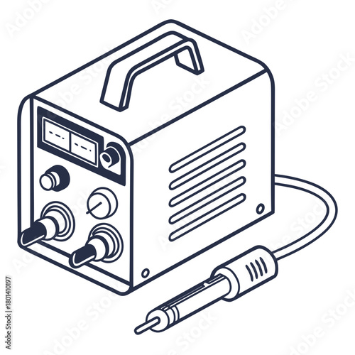 Isometric illustration of a soldering station isolated on a versatile tool for electronics repair, diy projects, and professional soldering tasks
