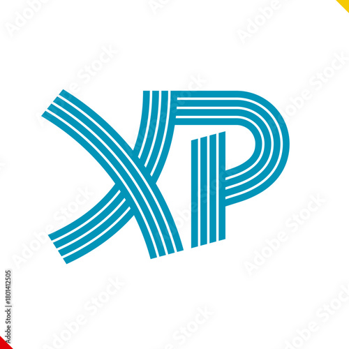 Parallel line monogram initial logo, combination of letter X and P. Idea and inspiration for branding, company and corporation name abbreviation. personal and commercial purpose.