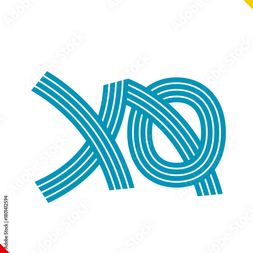Parallel line monogram initial logo, combination of letter X and O. Idea and inspiration for branding, company and corporation name abbreviation. personal and commercial purpose.