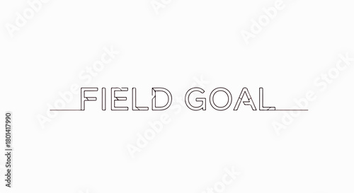 Field goal text outline with transparent background
