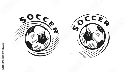 Soccer ball vector graphic design for sports team and logo use