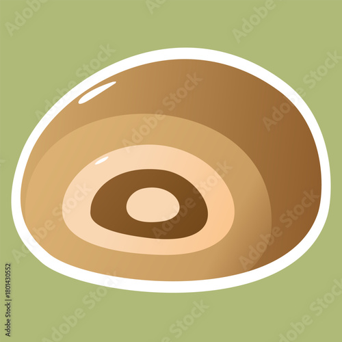 Roll Cake Illustration Sweet Soft Dessert Swiss Roll
