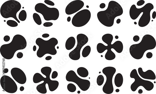 Abstract black shapes for modern designs today