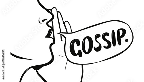 Gossip news rumors spreading secrets whispering information