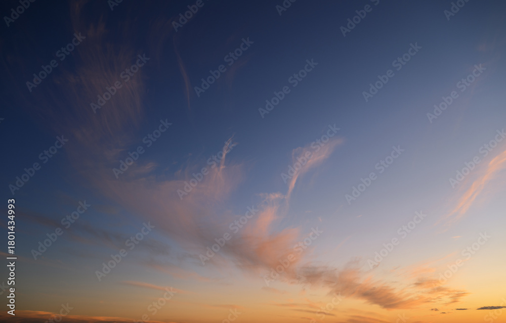 Obraz premium Dramatic sky. Sunset. Natural background.