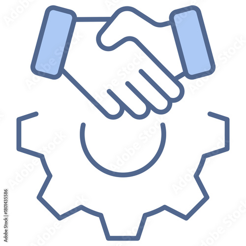 Relationship Management Blue Icon