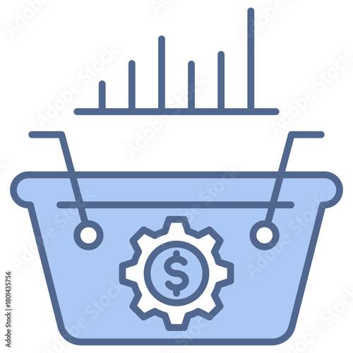 Demand Analysis Blue Icon
