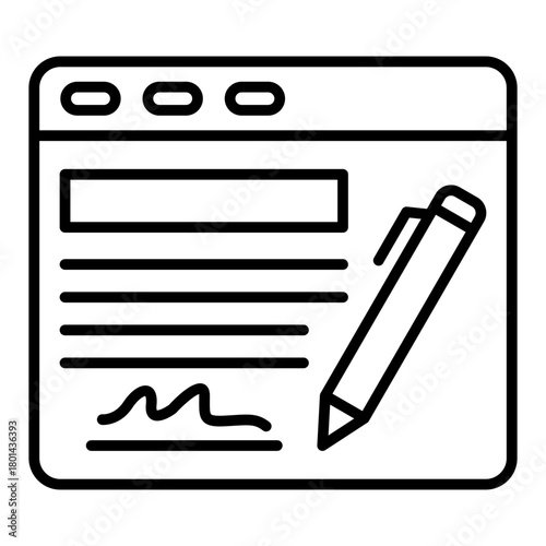 Electronic signature Icon