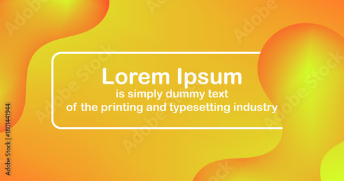 Orange Abstract background with fluid shapes and place for text and Banner Template