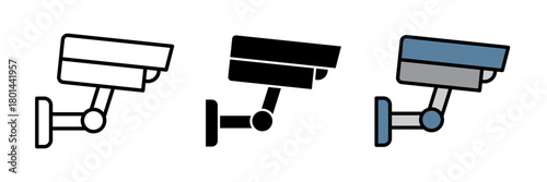 Security camera icon a security camera, typically depicted as a CCTV or dome camera, symbolizing surveillance, monitoring, and security systems.