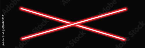 Glow red cross x mark indicating stop wrong cancel deny error