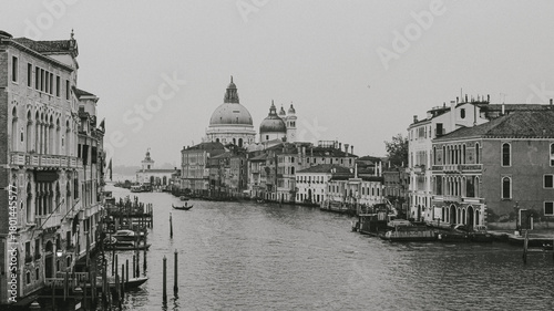 A lone gondolier from Ponte della Academia in Venice
