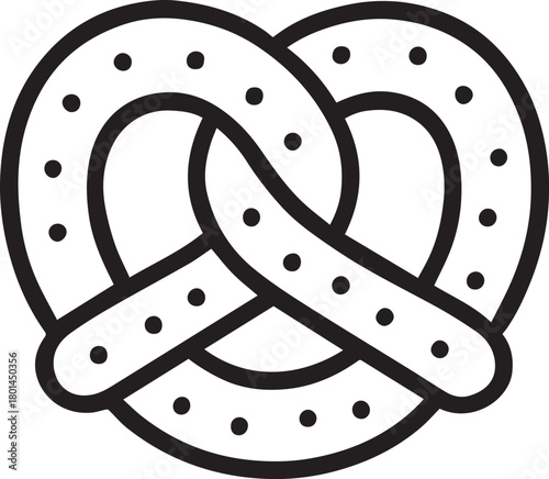 A meticulously crafted pretzel with a delightful design, embodies the essence of culinary artistry. This image radiates an enticing charm, inviting viewers to savor the allure of a timeless classic.