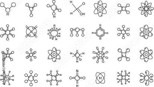 Collection of intricate hand drawn abstract geometric symbols and decorative elements in a grid layout