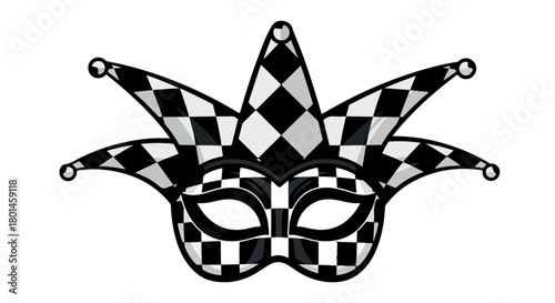 Jester mask with transparent background