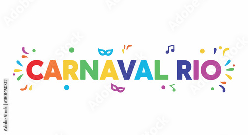 Carnival Rio celebration with colorful elements
