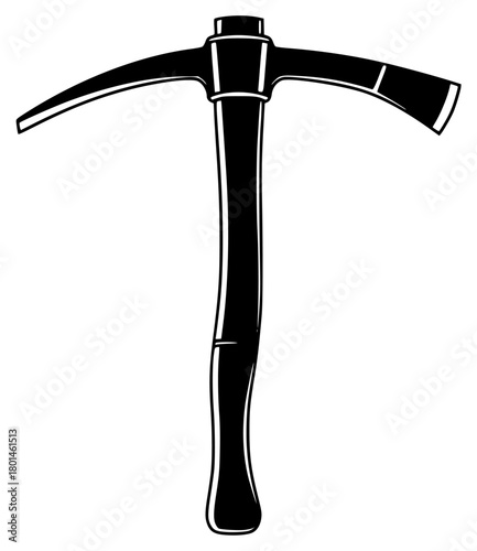 A black and white silhouette of a hammer on a plain , ax, black, hammer, handle, icon, illustration, profile, tool, against transparent background