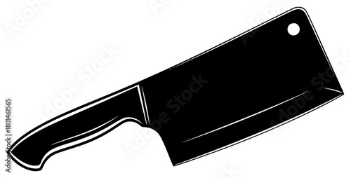 A black and white silhouette of a kitchen knife, black, blade, handle, icon, illustration, kitchen knife, knife, profile, against transparent background