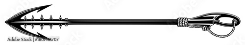 Foto A black and white illustration of a fishing hook, ax, black, blade, hook, illust