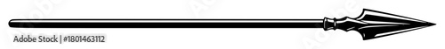 A black and white illustration of an arrowhead, arrow, black, bullet, dart, illustration, lightning, logo, missile, spear, sword, symbol, tool, weapon, against transparent background