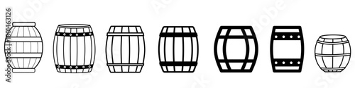 Barrel icon vector set. Wine illustration sign collection. Wine barrel symbol or logo.
