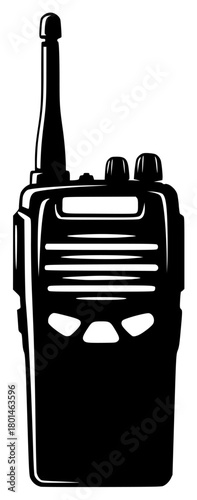 A black and white silhouette of a walkie talkie, alcohol, beer, beer bottle, black, bottle, home appliance, icon, illustration, profile, radio, against transparent background