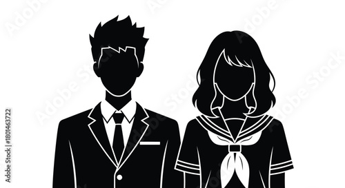 Stylish students with a professional look for a bright future together