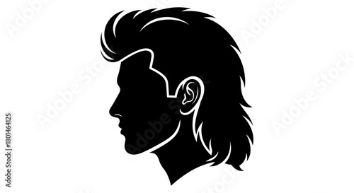 Bold mullet silhouette shows off classic retro hairstyle trends