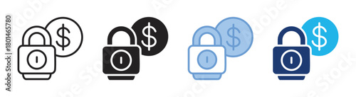 Payment icon set multiple style collection