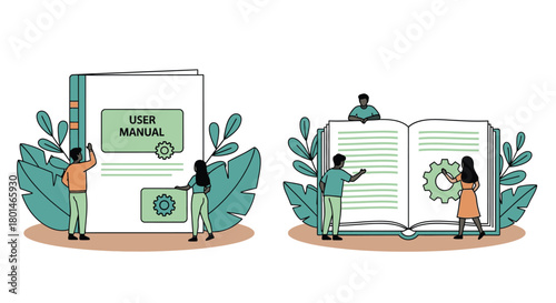 Discover user manuals with illustrations to explain the instructions