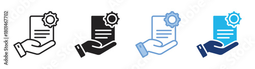 Agreement icon set multiple style collection