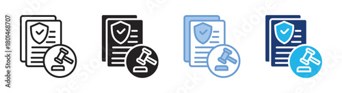 Compliance icon set multiple style collection