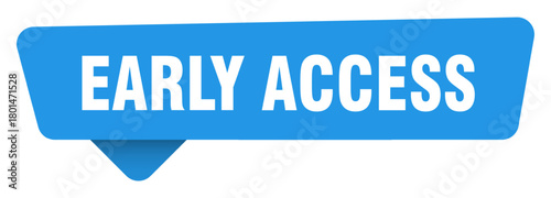 early access sticker. early access blue sign isolated on transpatent background