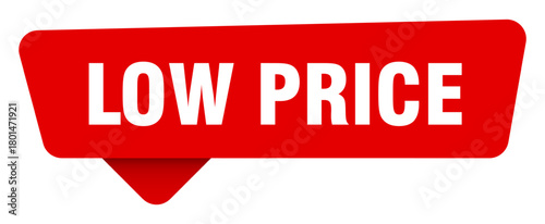 low price red sticker isolated on transpatent background. low price sign