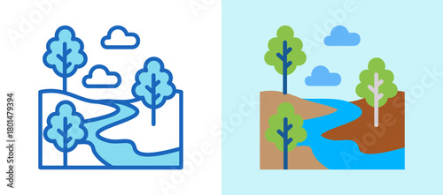 River multistyle icon