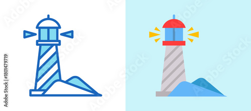 Lighthouse multistyle icon